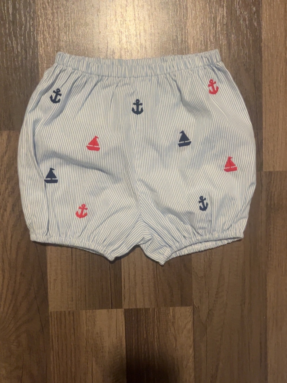Lullaby’s Boutique NWT Kids Boys 24M Blue/White/Red Anchors Beach Shorts